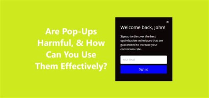 Are pop ups harmful?