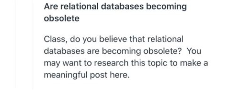 Are relational databases becoming obsolete?