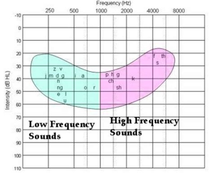 Are vowels low frequency sounds?
