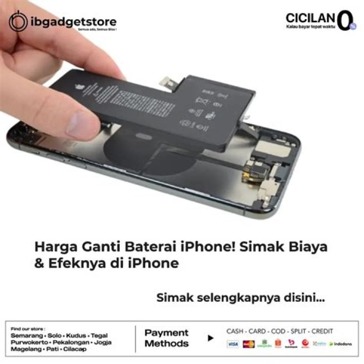 Berapa harga ganti baterai iPhone 7+?