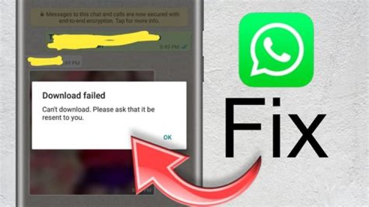 Can't download ask to resend WhatsApp?