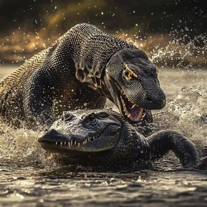 Can a crocodile kill a Komodo dragon?