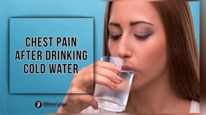 Can drinking cold water cause chest pains?