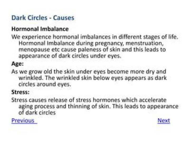 Can hormonal imbalance cause dark circles?