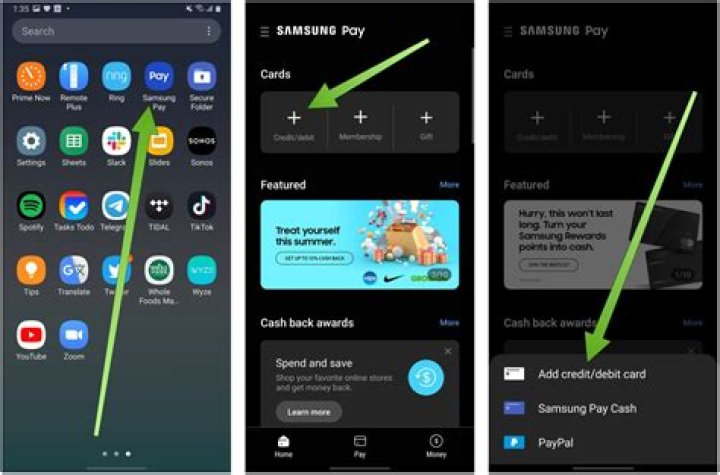 Can I add a Visa gift card to Samsung pay?