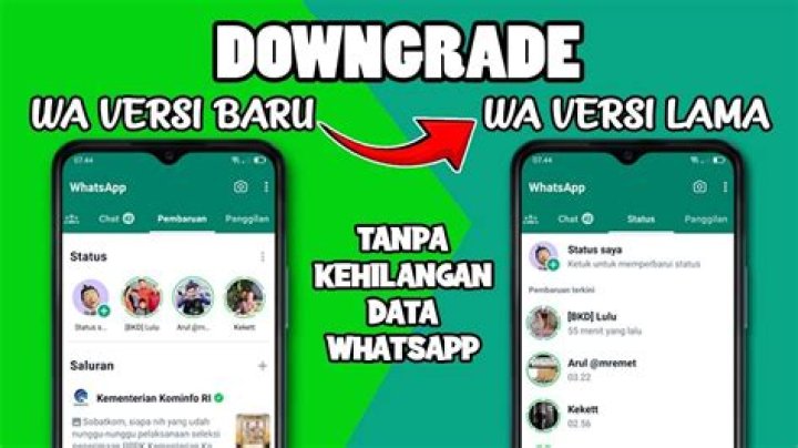 Can I downgrade WhatsApp?