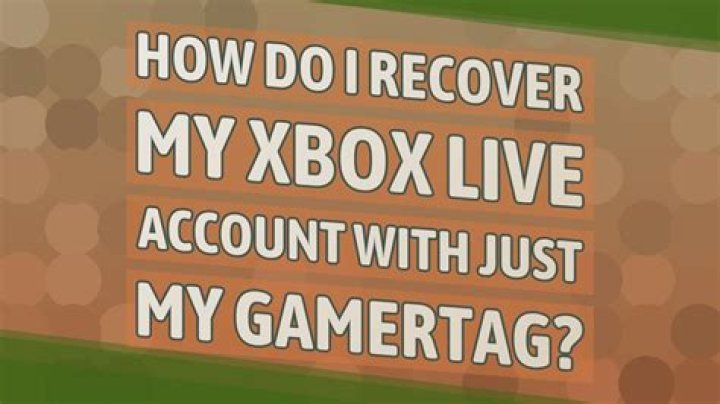 Can I recover my Xbox Live account with my gamertag?