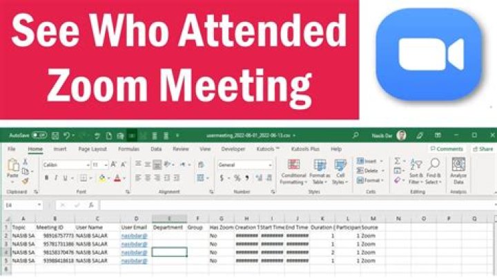Can I see who attended my zoom meeting?
