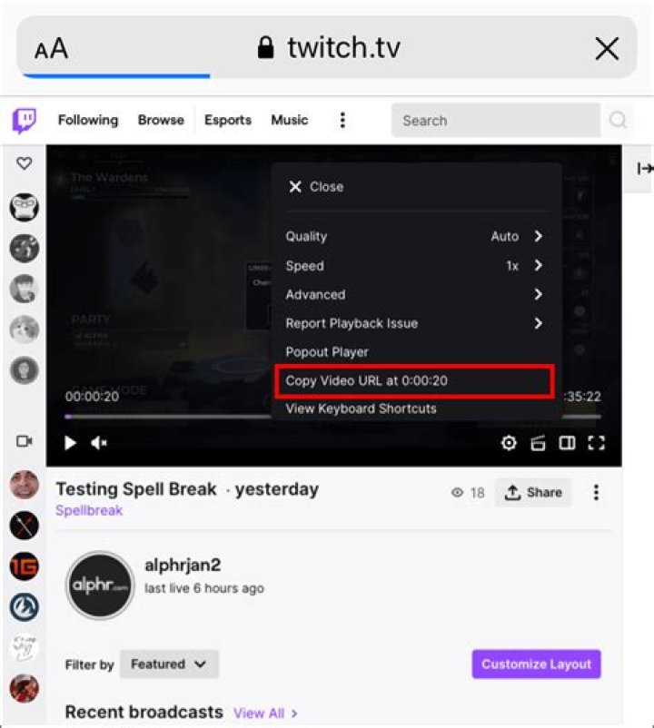 Can VLC play twitch VODS?