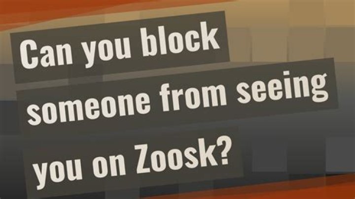 Can you block someone from seeing you on Zoosk?