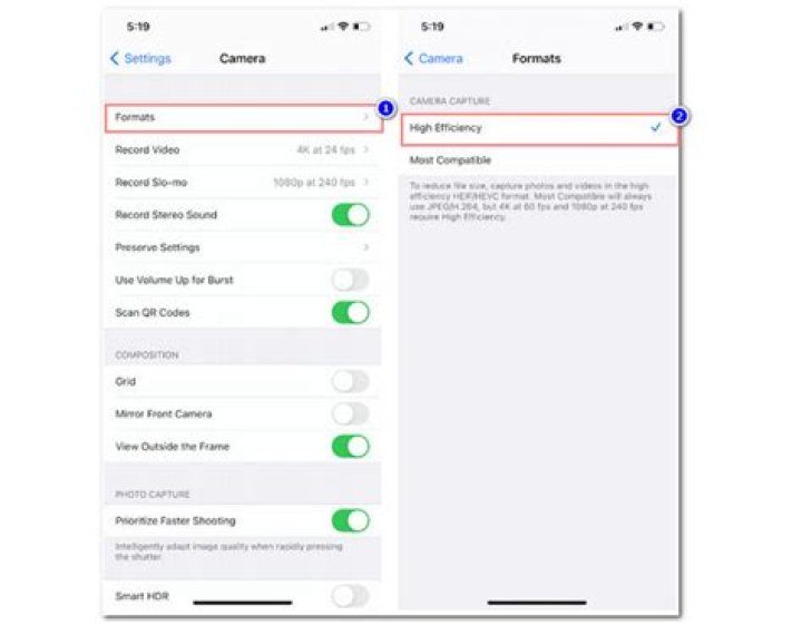 Can you change photo resolution on iPhone?