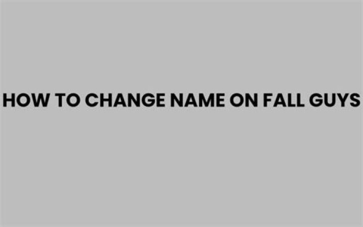 Can you change your name on fall guys PC?