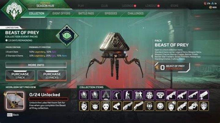 Can you earn apex event packs?