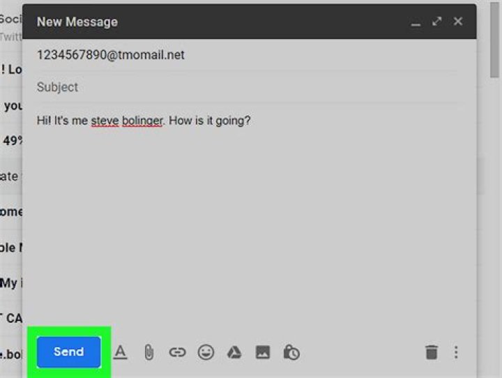 Can you email a phone number?