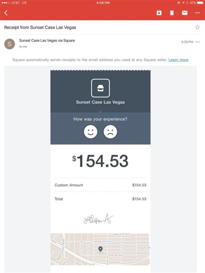 Can you get a receipt from Square?