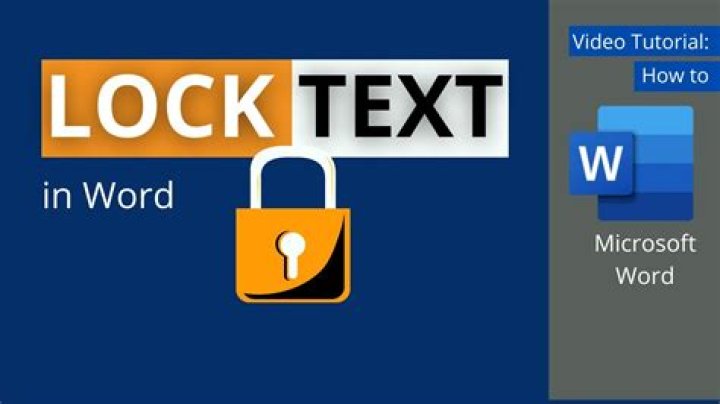 Can you lock words in Word?