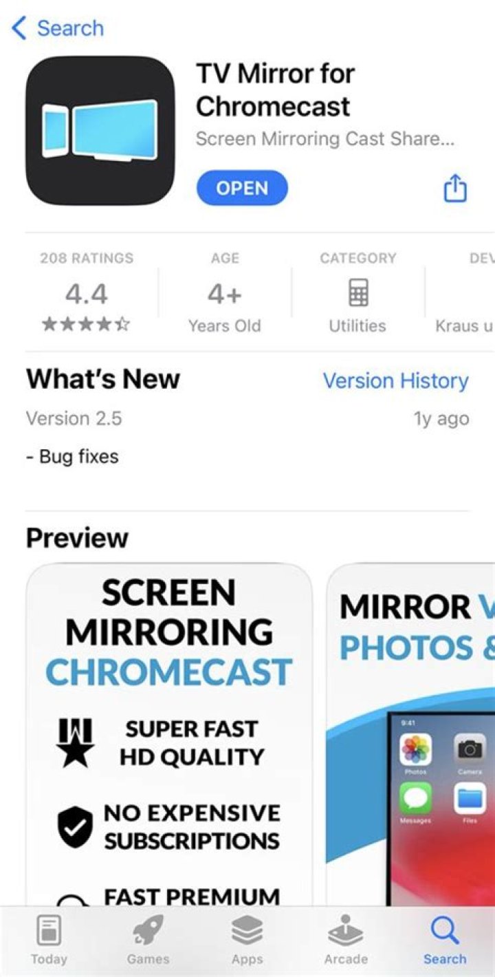 Can you mirror iPhone screen to chromecast?