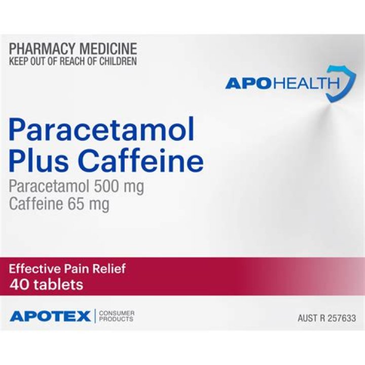 Can you mix caffeine and paracetamol?