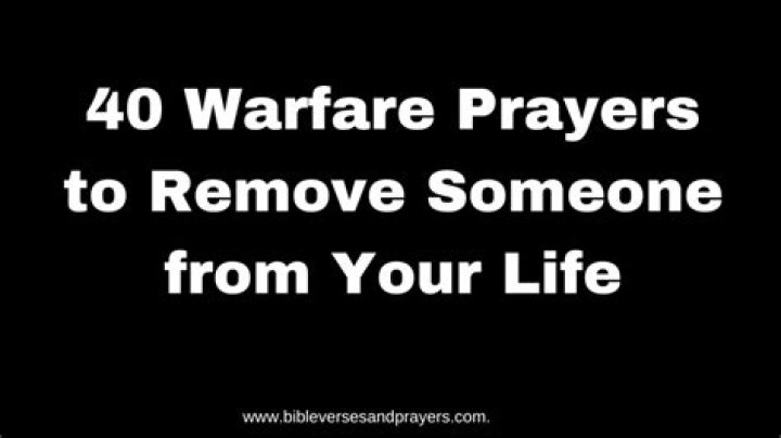 Can you pray someone out of your life?