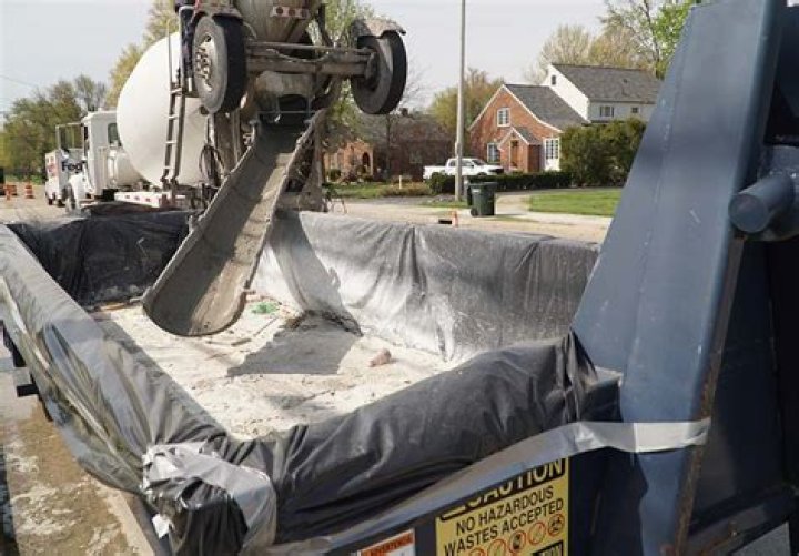 Can you put concrete in dumpster?