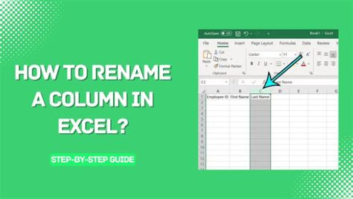 Can you rename the columns in Excel?
