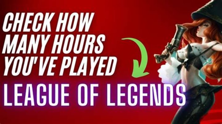 Can you see how many hours you've played League of Legends?