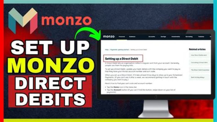 Can you set up direct debit on Monzo?