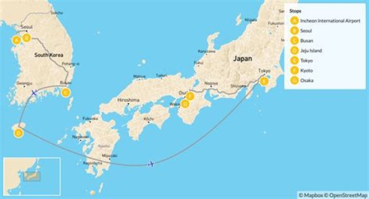 Can you swim from South Korea to Japan?