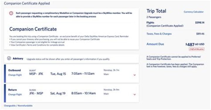 Can you use companion ticket to Mexico?