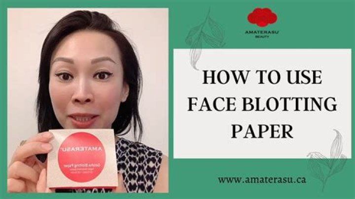 Can you use tissue paper as blotting sheets?
