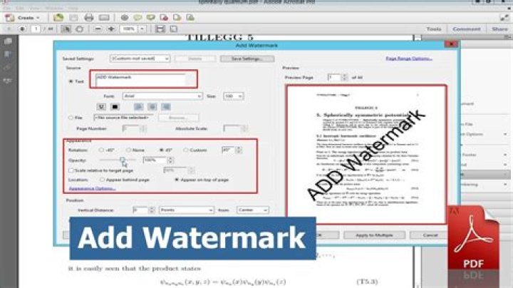 Can you watermark a PDF document?