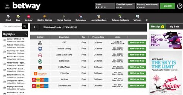 Can you withdraw free bet winnings betway?