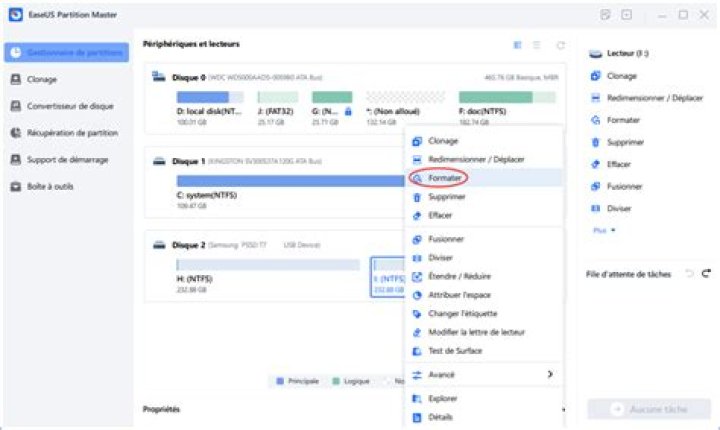 Comment formater un disque dur externe exFAT en NTFS ?