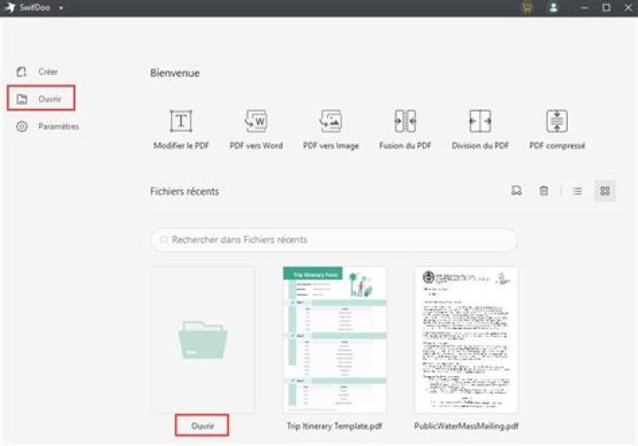 Comment ouvrir directement un fichier PDF ?