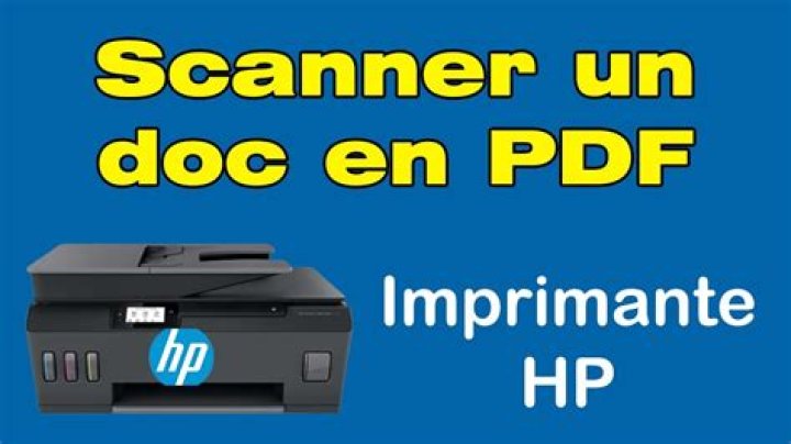 Comment scanner un document avec une imprimante HP en PDF ?