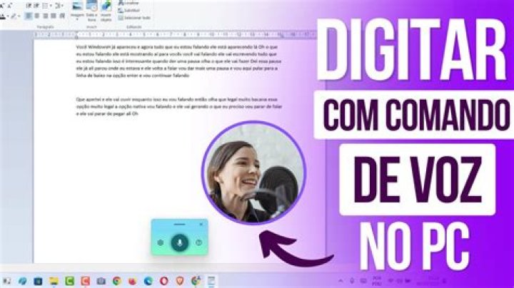 Como ativar o comando de voz no teclado?