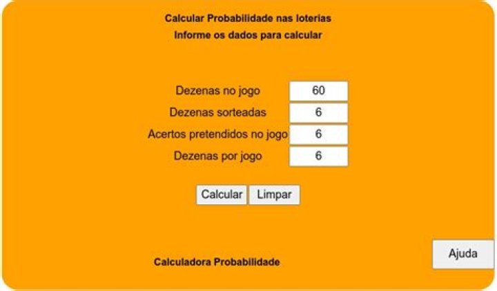 Como calcular probabilidade da Mega Sena no Excel?