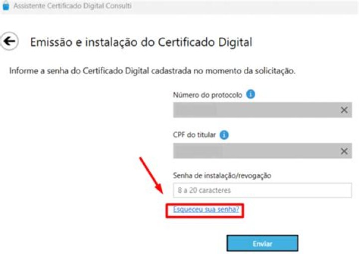 Como conseguir a senha do certificado digital?
