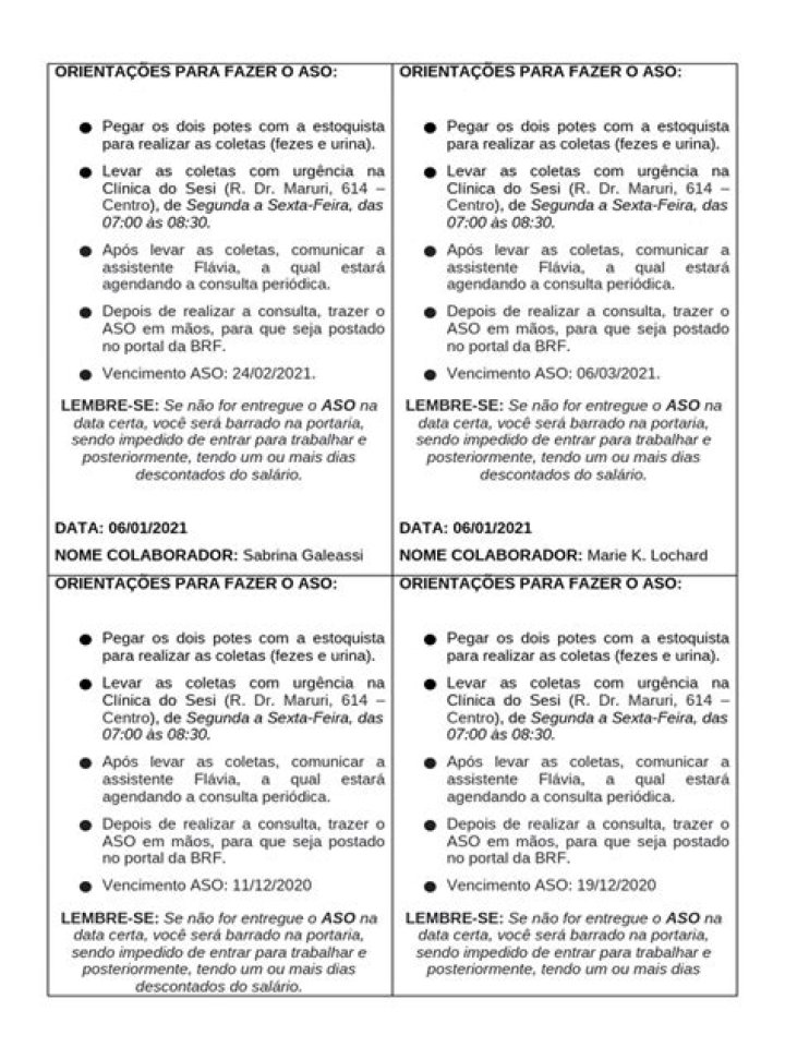 Como fazer o ASO?