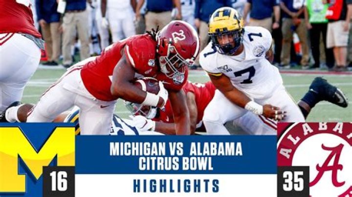 Did Alabama beat Michigan in the Citrus Bowl?