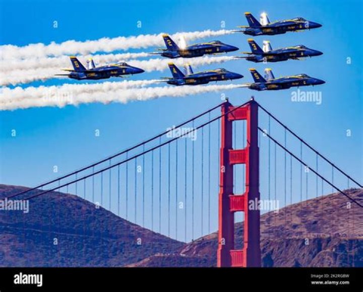 Did the Blue Angels fly under the Golden Gate Bridge?