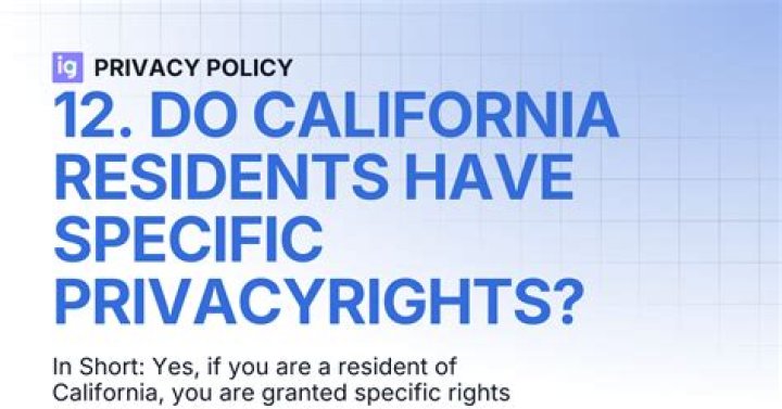 Do California residents have specific privacy rights?