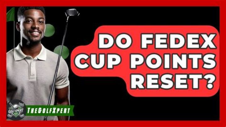 Do FedEx Cup points reset?