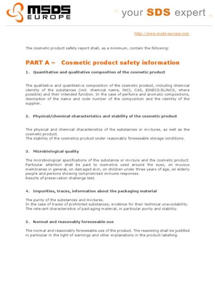 Do I need a cosmetic product safety report?
