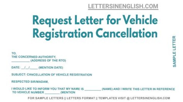 Do I need to cancel car registration?