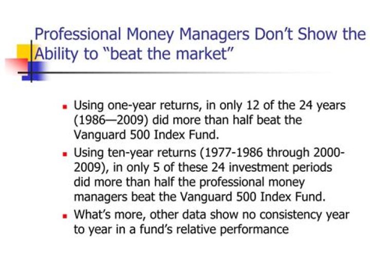 Do money managers beat the market?