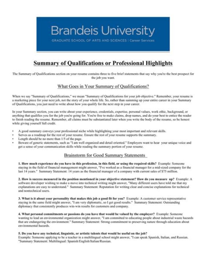 Do you need a summary of qualifications on resume?