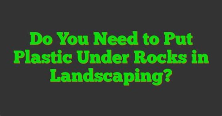 Do you put plastic under rocks?