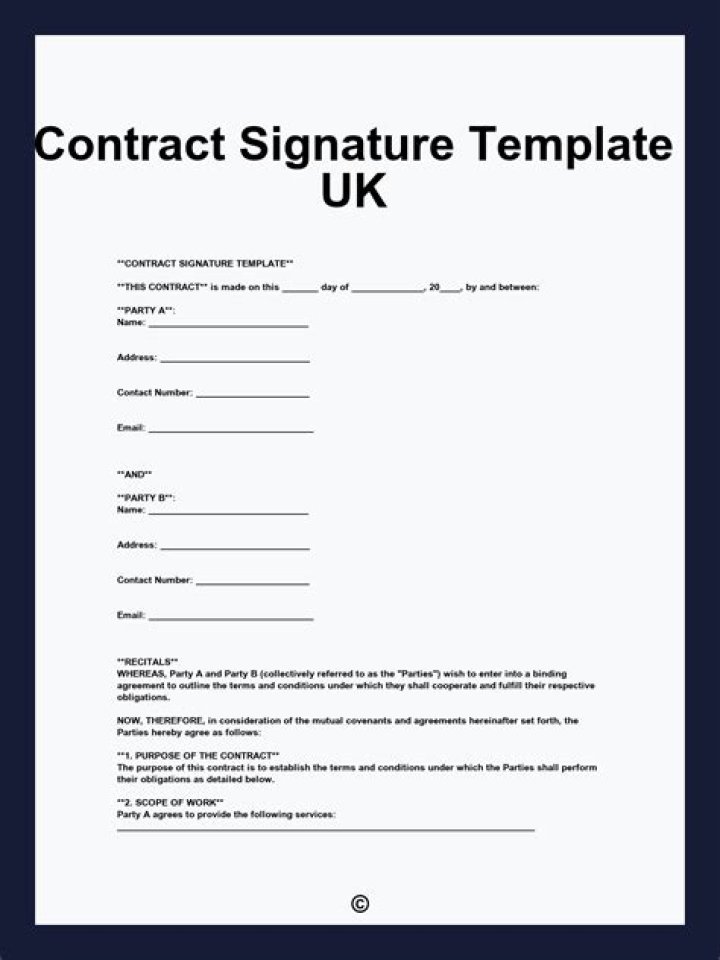 Does a contract have to be signed UK?