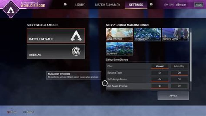 Does Apex legends have private matches?